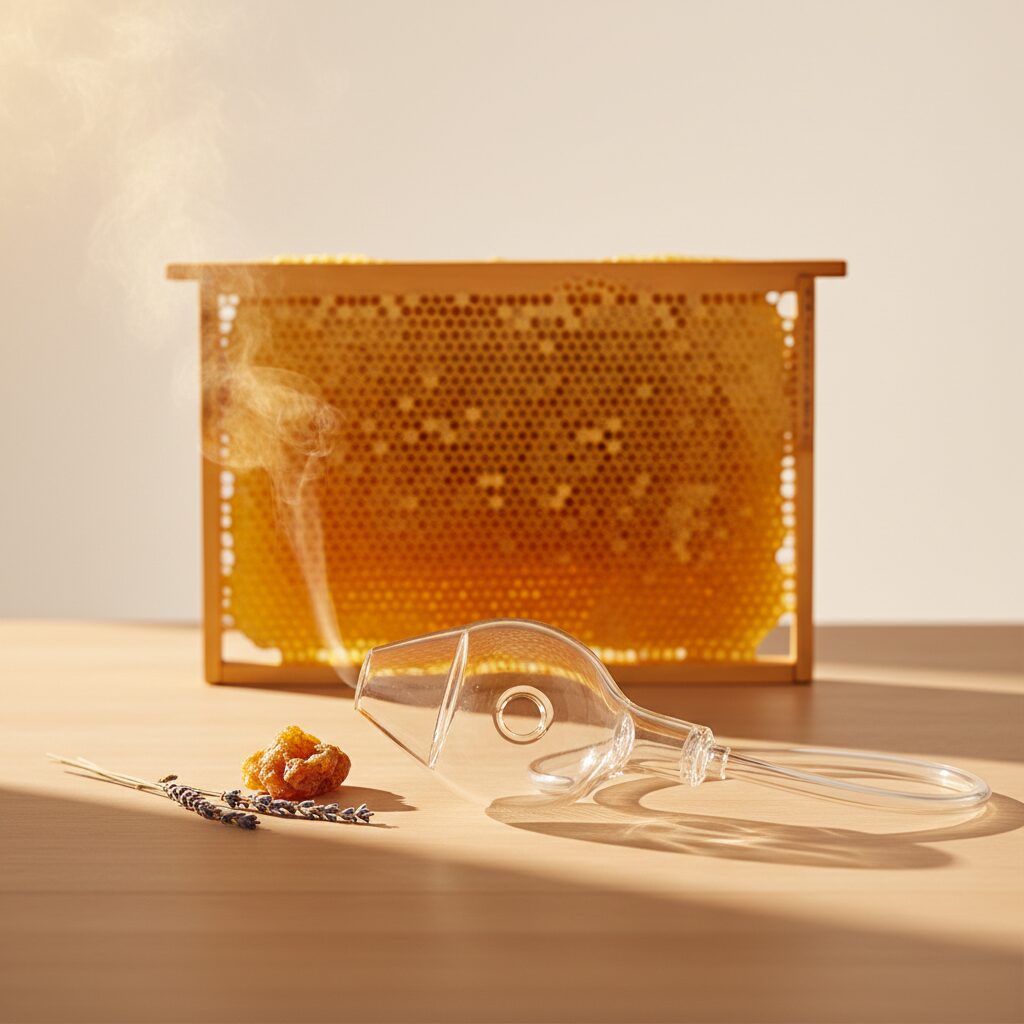 Bienenstockluft-Anwendung an einem Bienenstock